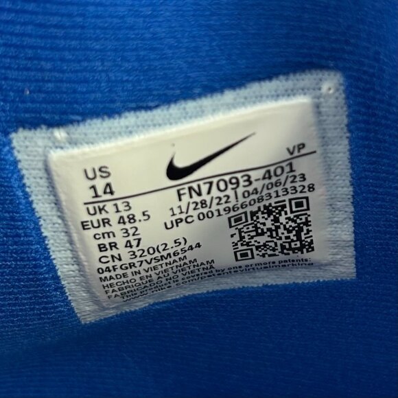Nike Cosmic Unity 3 TB Men's Size 14 Royal Blue FN7093 401 Mid Top - Picture 6 of 6